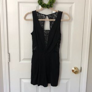 Lacey Black Romper